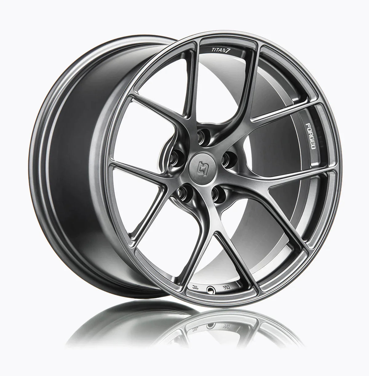 Titan 7 T-S5 Forged 18x9.5 ET40 | Satin Titanium