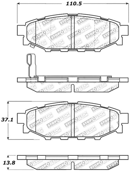 StopTech Performance Rear Brake Pads