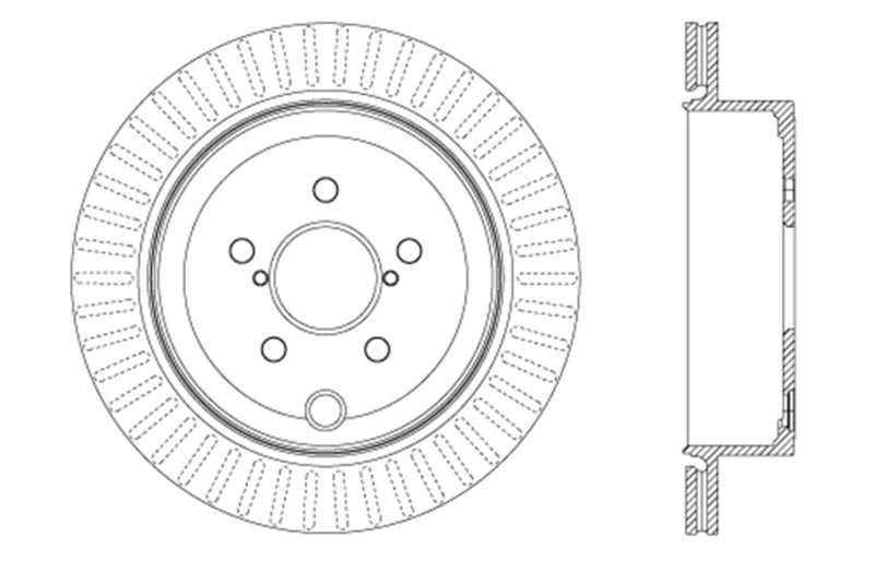 StopTech Rear Drilled Sport Brake Rotor