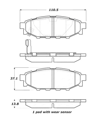 StopTech Street Touring Rear Brake Pads