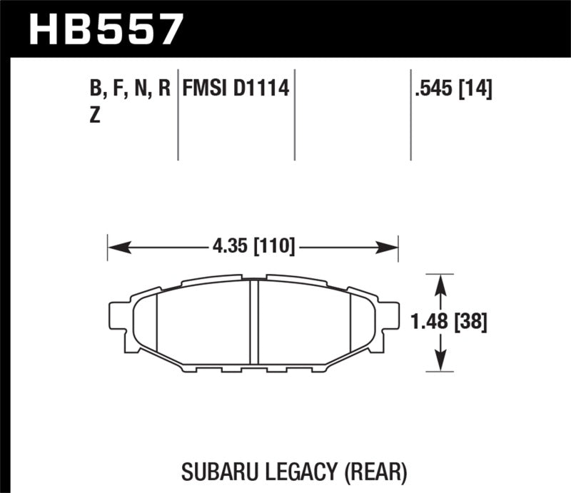 Hawk HPS Rear Street Brake Pads